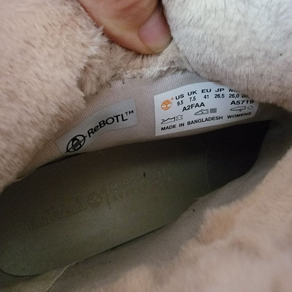 Timberland Brown Leather Women's Winter Rain Boots - Picture 8 of 10